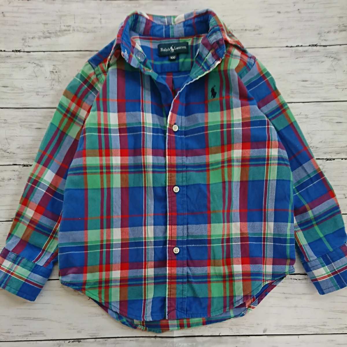 ラルフローレン【100】長袖チェックシャツ☆男の子 ボタンダウンシャツ RALPH LAUREN 拍卖