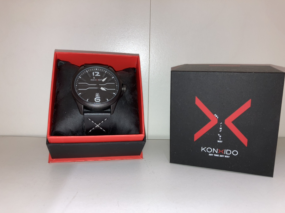 新品 KONXIDO 腕時計 メンズ 日本製クォーツムーブメント レザーベルト 日付表示 アナログウォッチ 防水腕時計 【送料800円から拍卖