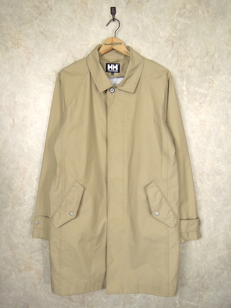 ヘリーハンセン アルマークコート●メンズMサイズ/ベージュ/防水/ステンカラー/レイン/アウトドア/ビジネス/軽量/HO11307拍卖