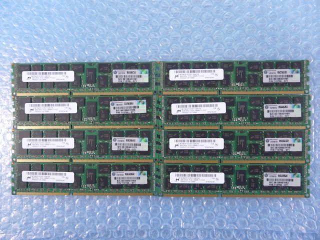 1JOW // 8GB 8枚セット 計64GB DDR3-1600 PC3L-12800R Registered RDIMM 2Rx4 MT36KSF1G72PZ-1G6K1HF 713755-071 // HP DL360p Gen8 取外拍卖