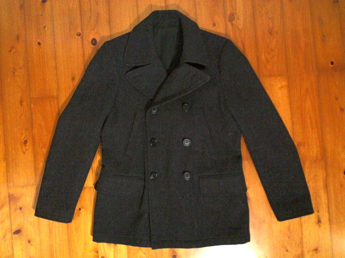 ★送料無料☆美品☆ギャップ【GAP】ピーコート Pコート メルトン ジャケット S 濃グレー拍卖