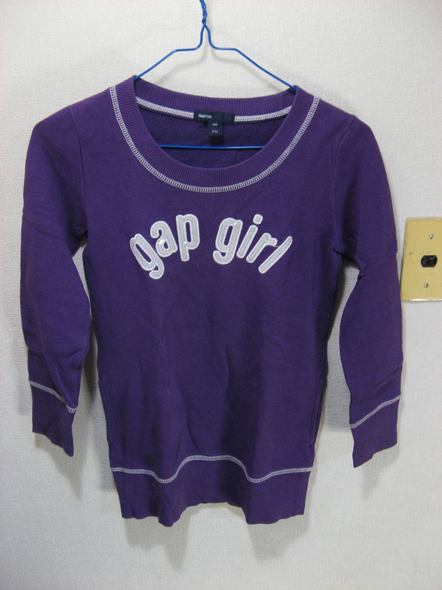 GAP GIRL 長袖 Tシャツ 130 紫 Gap Kids  ギャップ 同梱手渡し可拍卖