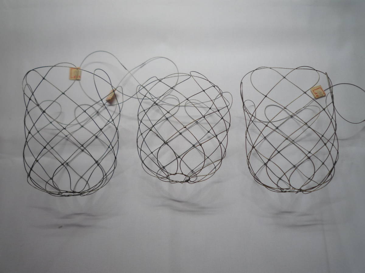 未使用 ワイヤー絞りかご 特大 3個 拍卖