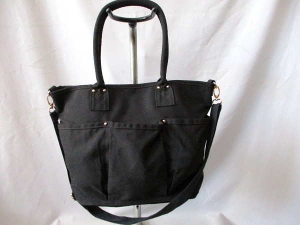 grove/グローブ◇2way キャンパストートバッグ BK ワールド 斜め掛け W37cm拍卖