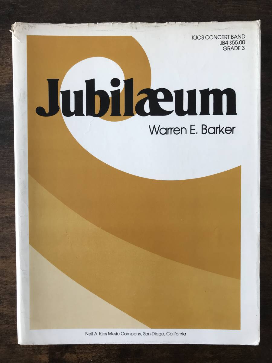 送料無料/吹奏楽楽譜/ウォーレン・バーカー:Jubilaeum ジュビリー/スコア&パート譜セット拍卖