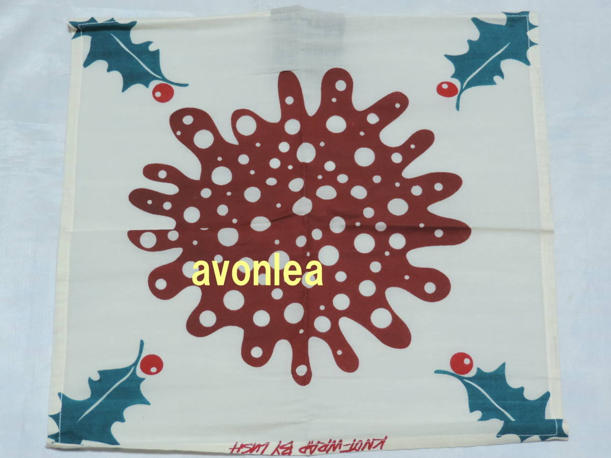 LUSH ラッシュ 風呂敷 ノットラップ プディング 30×30㎝ クリスマス限定品 オーガニックコットン100% (ハンカチ/ランチクロス拍卖