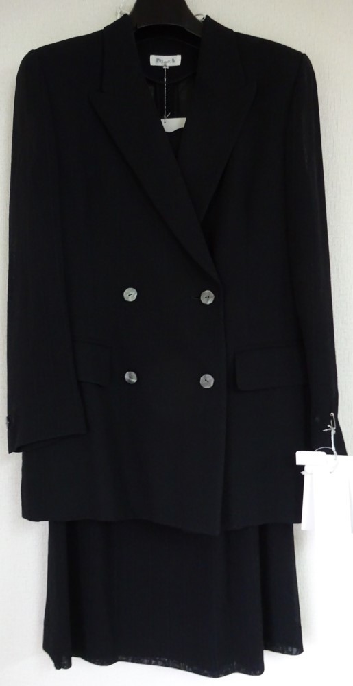 【新品・未使用】ミズワン レディース サマースーツ 9号AR 黒 夏用 タグ付き 2021030017拍卖