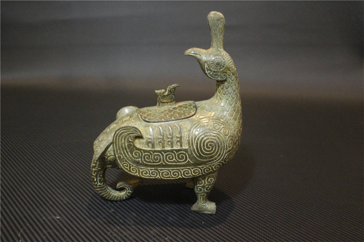 古美術 青銅器 銘文鳥尊 拍卖