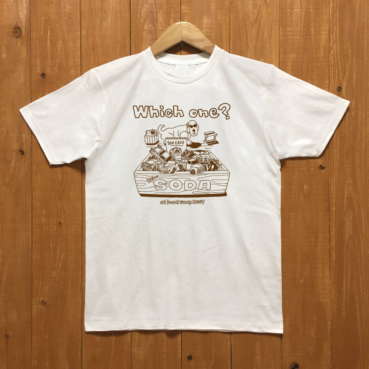 ■ WHICH ONE Tシャツ■Mサイズ(ホワイトxブラウン) CHEVROLET FORD MOPAR拍卖