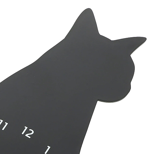 時計クロネコのしっぽが振り子になってるよぉ~/可愛いくしっぽがフリフリ動く振り子時計*新品拍卖