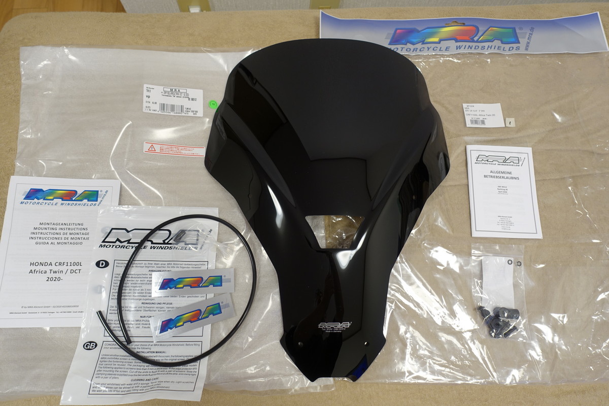 MRA CRF1100L Africa Twin (20-) ツーリングスクリーン ブラック 純正長+21cm 定価19,360円 MT121K アフリカツイン拍卖