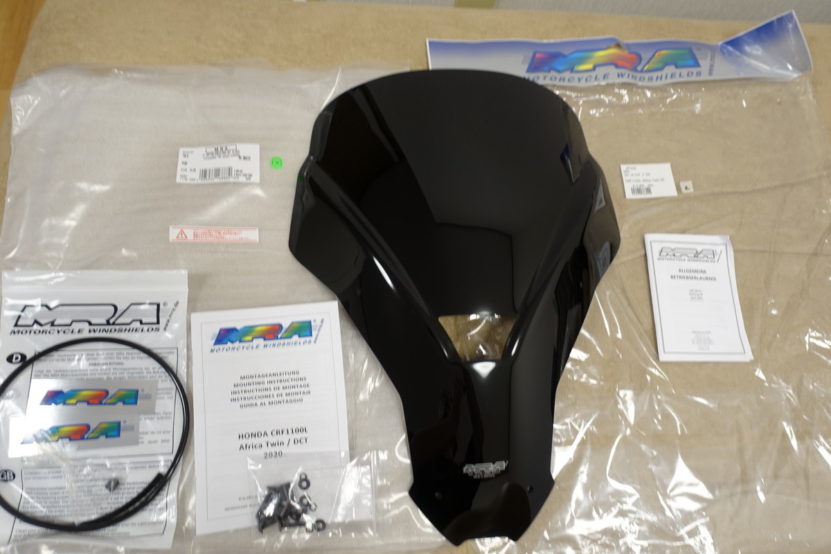 MRA CRF1100L Africa Twin (20-) ツーリングスクリーン ブラック 純正長+21cm 定価19,360円 MT121K アフリカツイン 2拍卖