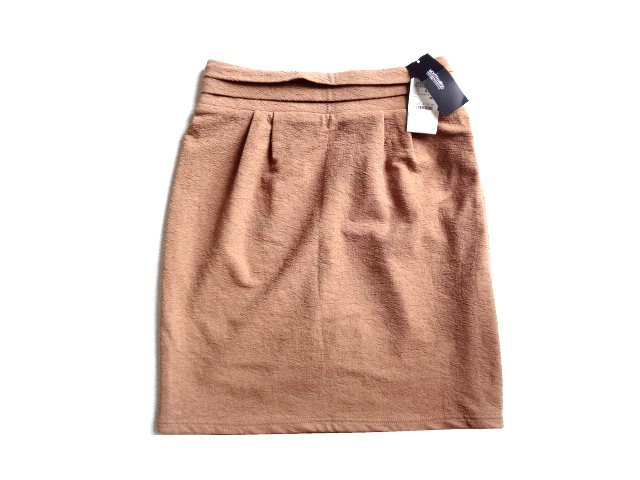 新品 定価1980円 MOUTH VALLEY マウスバレー タイト 膝丈 スカート キャメル ゴム拍卖