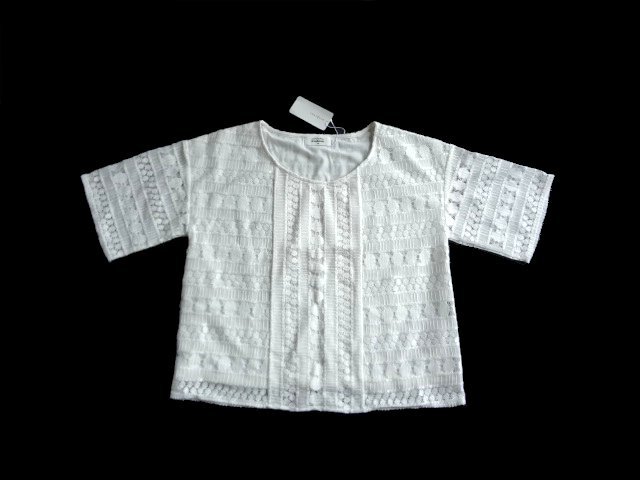 新品 定価4900円 アルシーヴ archives レース 半袖 ブラウス 白 トップス拍卖