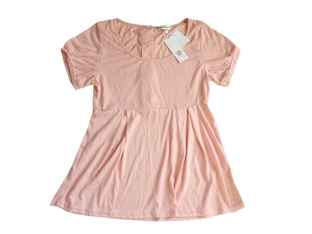 新品 Leap Lippin リボン ピンク パフスリーブ カットソー トップス リープリッピン ペプラム拍卖