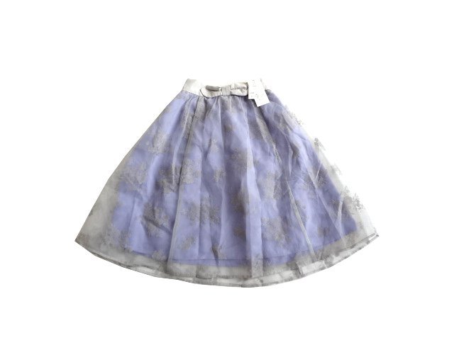 新品 定価4900円 tocco closet トッコクローゼット 花柄 チュール 膝丈 フレア スカート オーガンジー拍卖