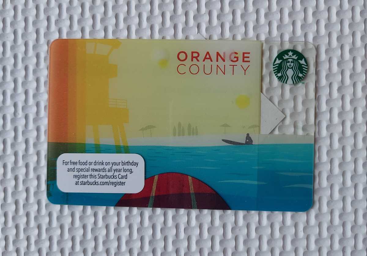 ☆ スターバックス 海外発行 スタバカード スターバックスカード 2012カリフォルニア州オレンジカウンティ PIN未削拍卖