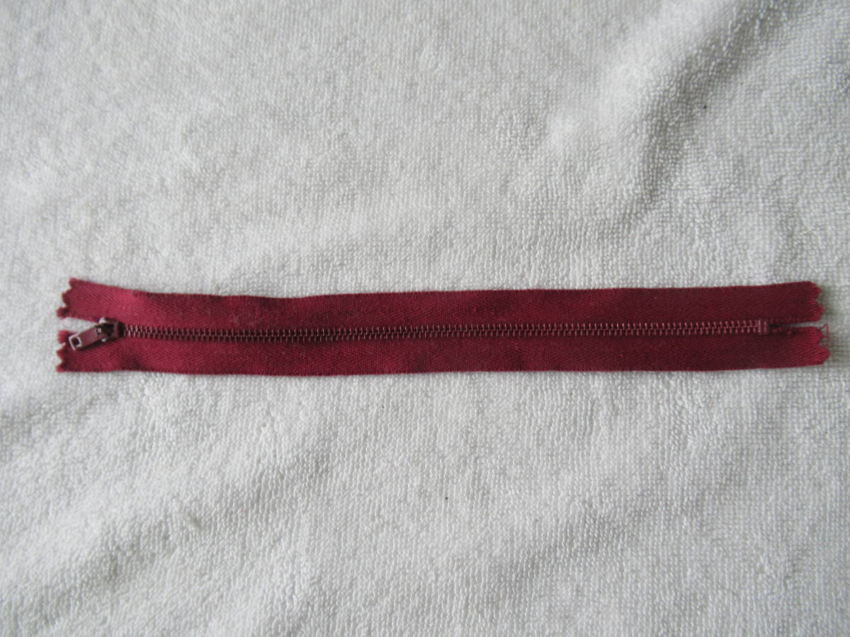 ファスナー YKK 20cm えんじ拍卖