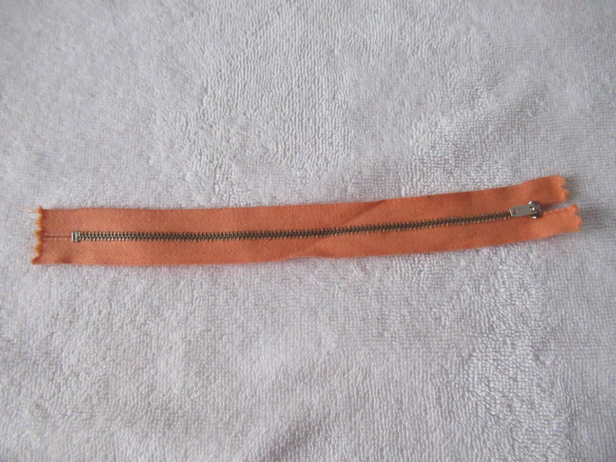 ファスナー YKK 20cm 淡いオレンジ拍卖