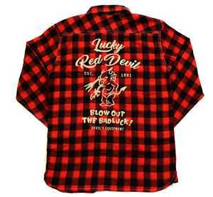 テッドマン 刺繍ネルシャツ レッド XL tns-700 エフ商会 ワークシャツ拍卖