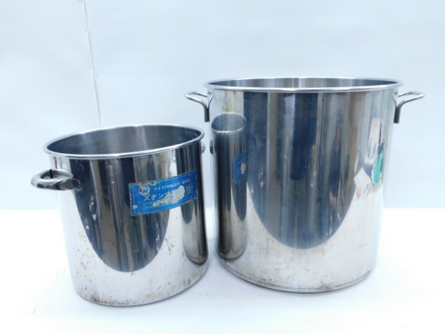 ★小3310 寸胴鍋 ステンレス鍋 業務用 厨房器具 鍋 両手鍋 煮込鍋 煮込み鍋 なべ ステンレス 厨房 調理器具 12603231拍卖