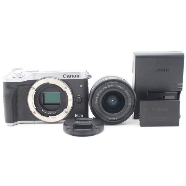 ■美品■ CANON EOS M6 レンズキット(シルバー) EF-M15-45mm F3.5-6.3 IS STM ♯11521拍卖