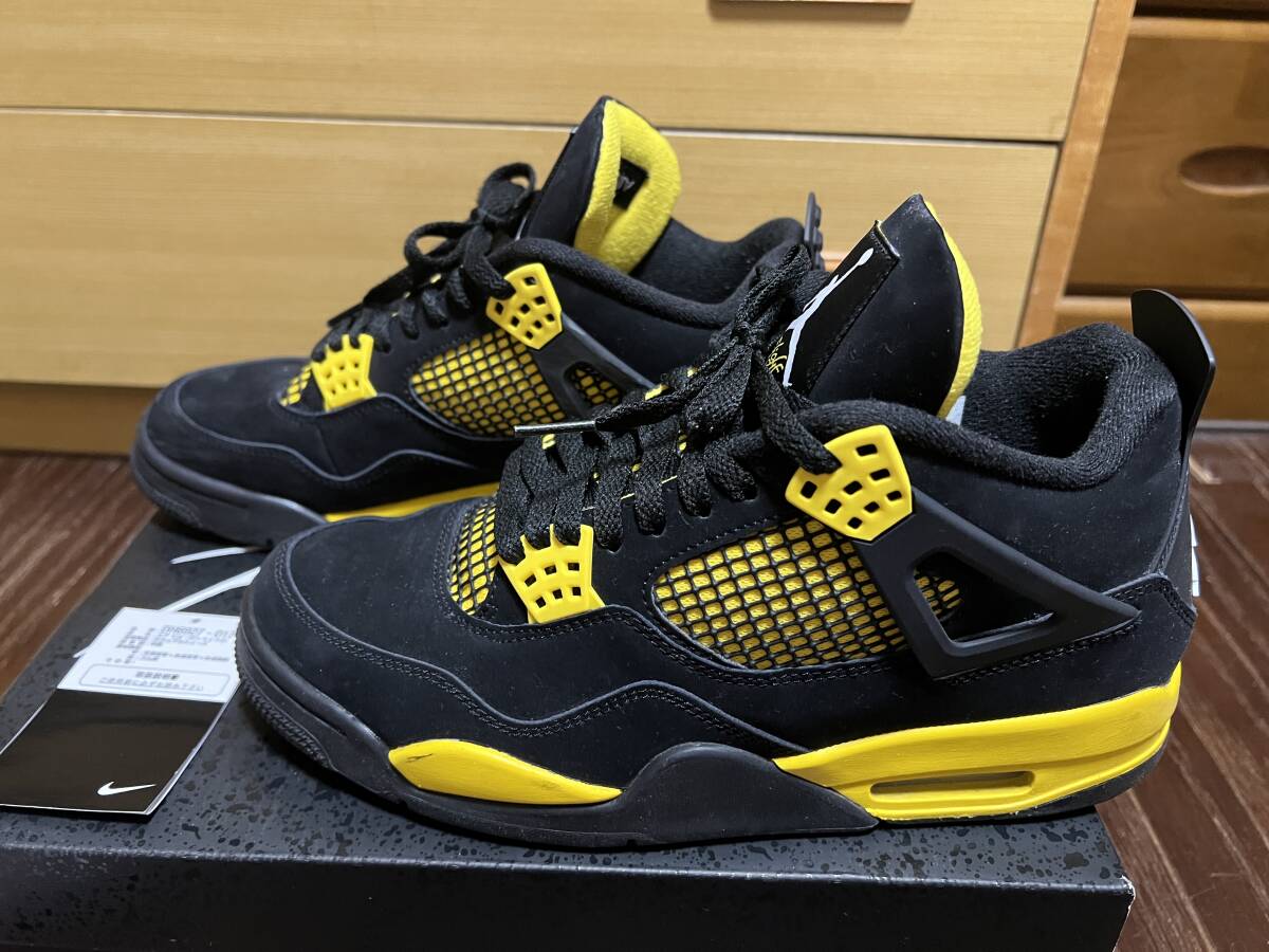AIR JORDAN 4 RETRO 「THUNDER」(2023) DH6927-017 US9/27㎝ USED拍卖