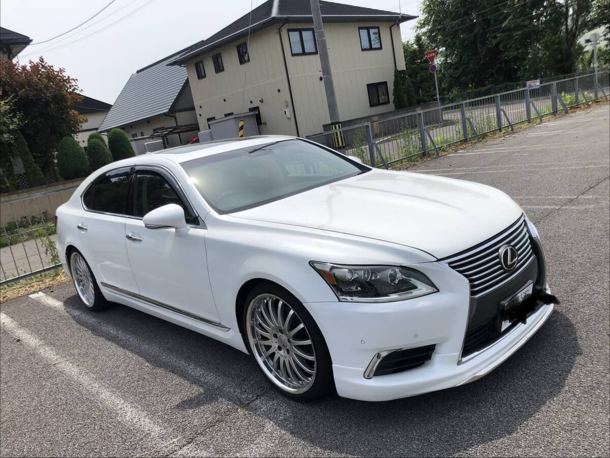 希少LS460ロング 高級ループマフラー 安心の車高調 黒革サンルーフ 禁煙車 コミコミ価格拍卖