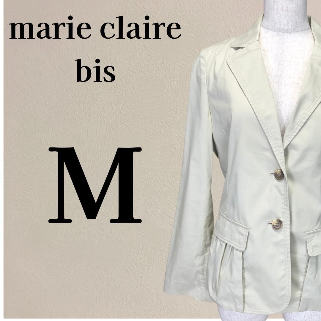 marie claire bis テーラードジャケット S-M ライトベージュ拍卖