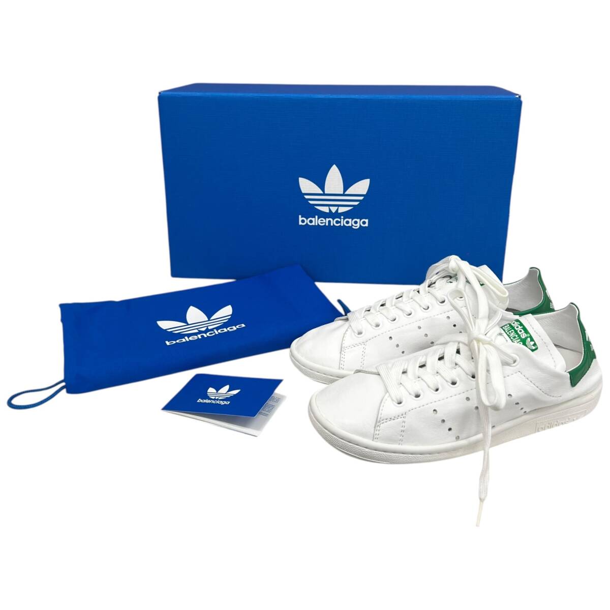 ◎未使用品◎BALENCIAGA×adidas バレンシアガ×アディダス スタンスミス レザー ローカットスニーカー 24.0cm 箱・袋有 coI10861COA拍卖