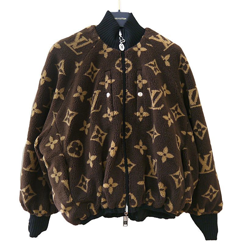 ルイヴィトン Louis Vuitton LV リバーシブル ボアジャケット 36 レディース モノグラム拍卖