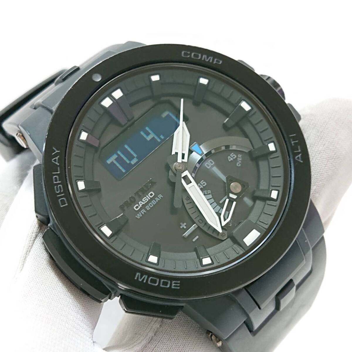 【1円スタート】カシオ プロトレック マルチフィールドライン CASIO PRO TREK MULTI FIELD LINE PRW-7000-8JF ソーラー電波 腕時計 メンズ拍卖