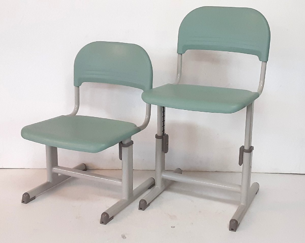 学校椅子 学童椅子 2個セット L120~180cm 高さ可変 IRIS CHOTOSE 601A-L 美品 103367☆拍卖