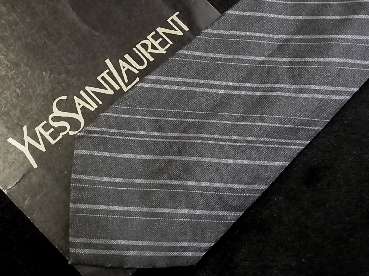 ♪今週の特売980円~♪3386♪状態並品【YSL】サンローラン【ストライプ 柄】ネクタイ♪拍卖