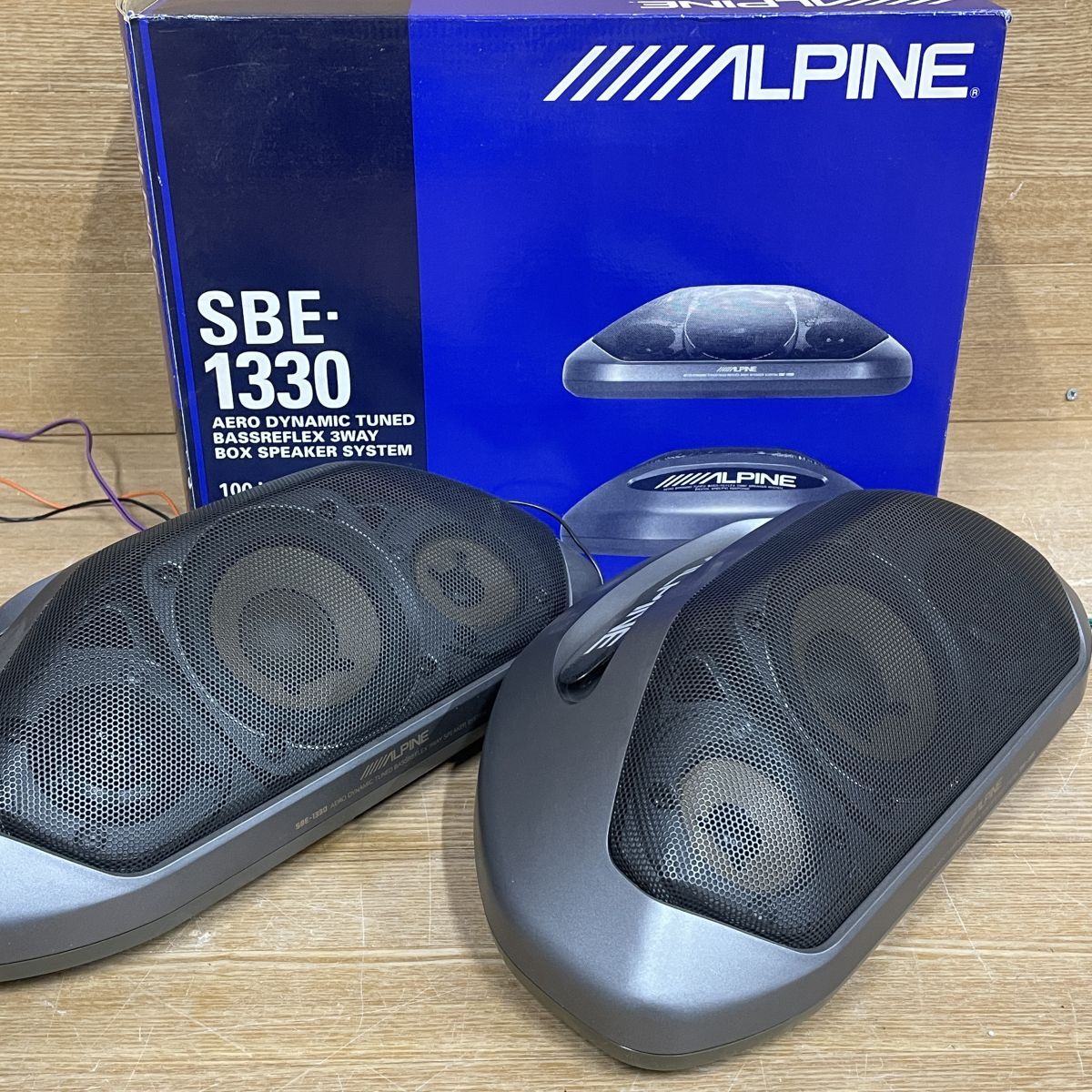 10w102★1000円~★ALPINE ペアスピーカー SBE-1330 アルパイン 整理品 自動車 カーオーディオ スピーカー 据置 ボックスタイプ拍卖