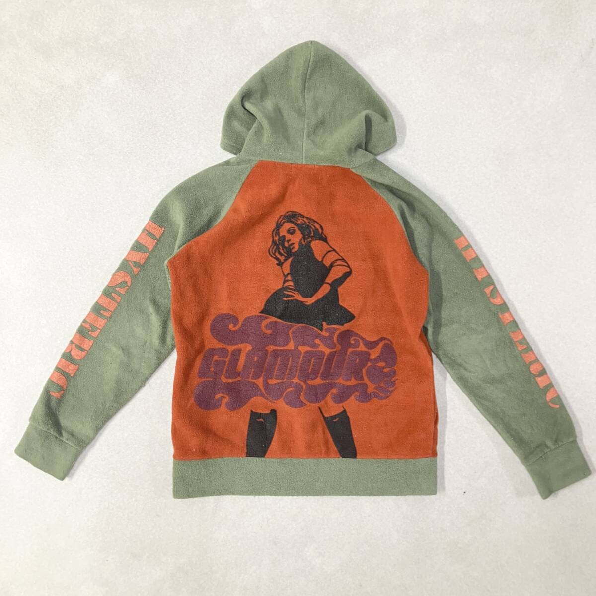 ● HYSTERIC GLAMOUR ヒステリックグラマー パーカー プリント フリース フーディー ジップアップ ヒスガール メンズ 0.47kg拍卖