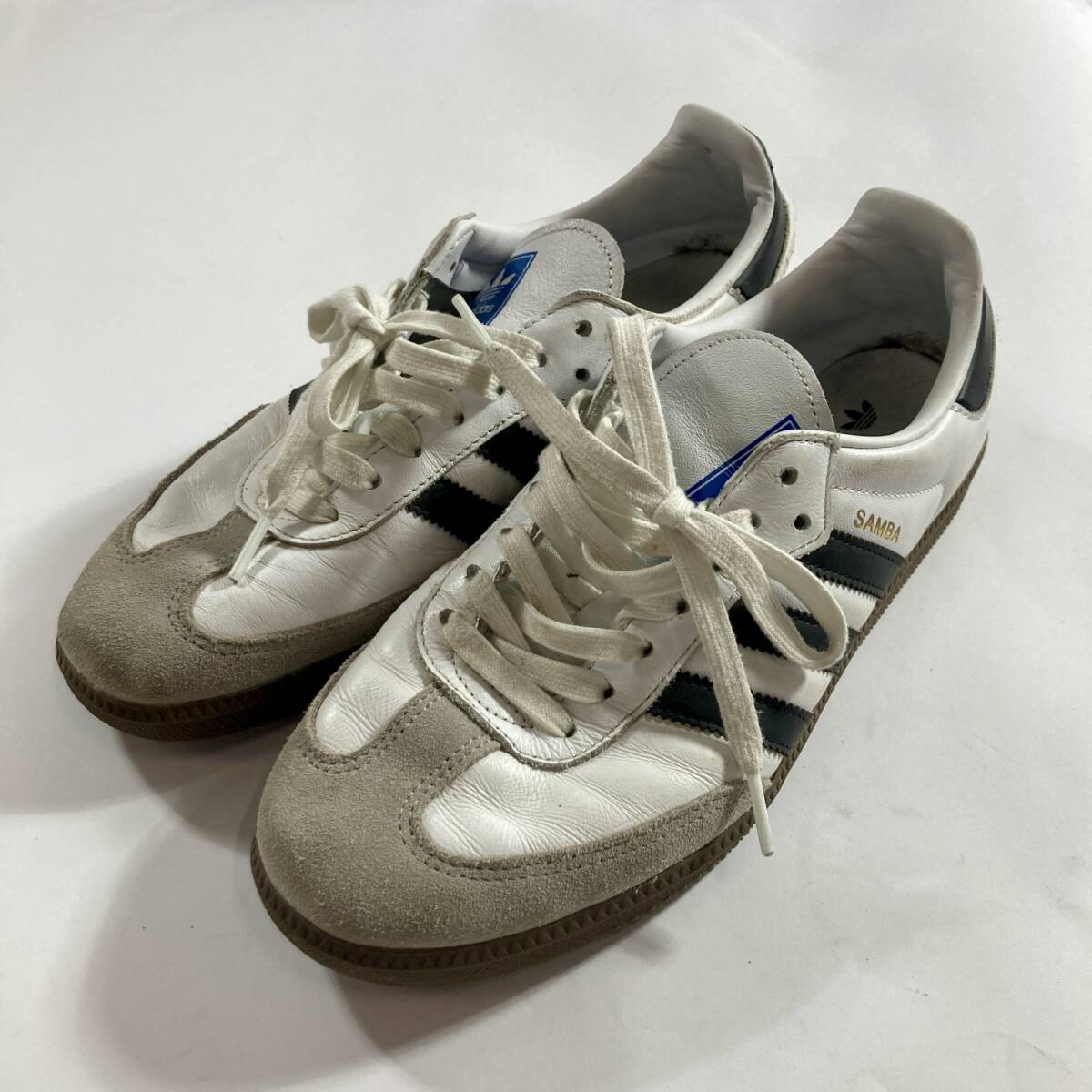 ★ adidas アディダス Samba サンバ ホワイト/ブラック 27.5cm US9 1/2 メンズ 現状品 0.65kg拍卖