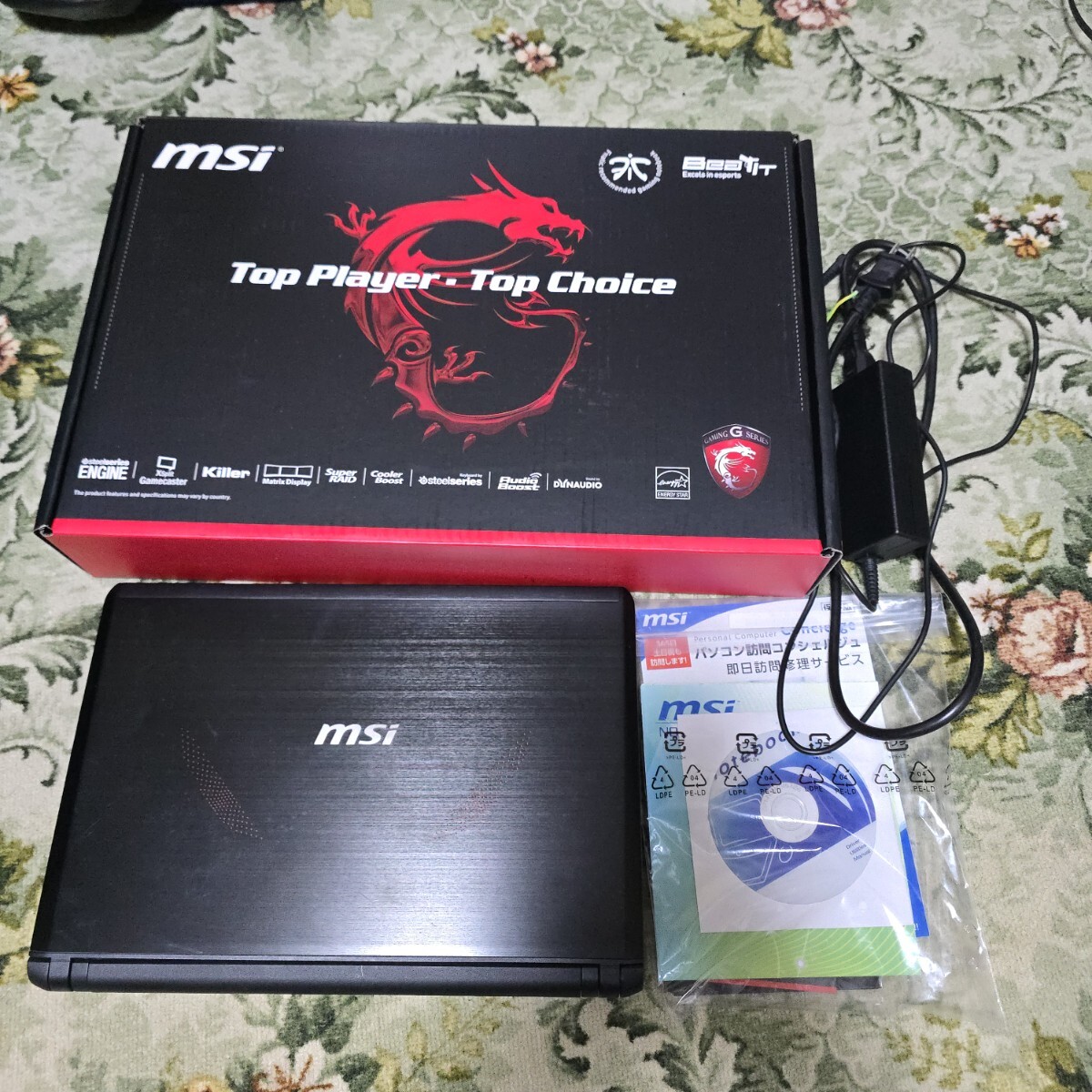 MSIゲーミングノートPC GE40 2PC Core i5 4210M 1TBHDD GTX850M 4GBRAM Win7 ブラック拍卖