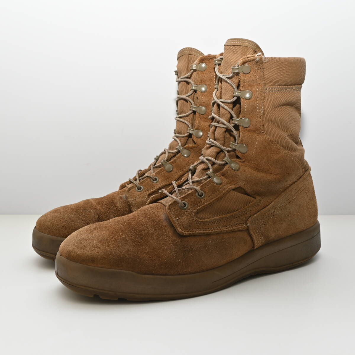 【12.5(約30.5cm)】Belleville ベルヴィル 防水 GORE-TEX アサルトブーツ ブラウン 茶 スエードレザー NB1396拍卖