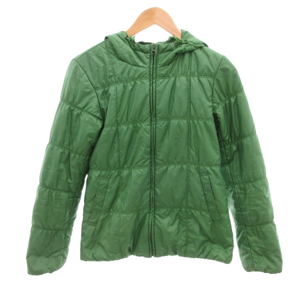 ユニクロ UNIQLO 美品 上着 ジャケット M 緑 グリーン 長袖 フード付き キルティング /IL ■GY58 メンズ拍卖