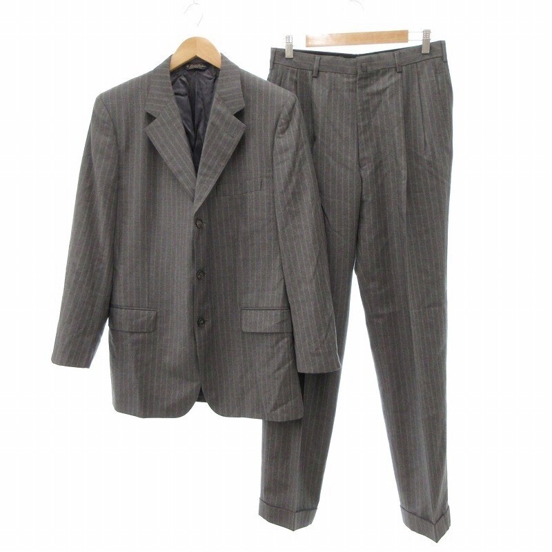 ブルックスブラザーズ セットアップ スーツ テーラードジャケット シングル パンツ 3B 総裏地 グレー 40REG 34W /UO ■GY03拍卖