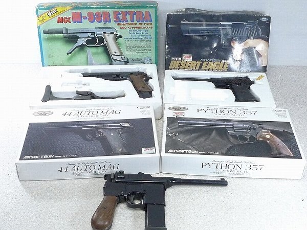 1003N03*4C▲マルゼン東京マルイMGC他 ガスガン5点まとめて 44オートマグ・パイソン357・M-93R・デザートイーグル他エアガン拍卖