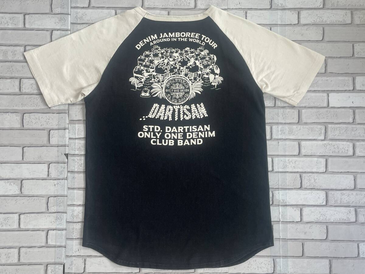 USED ステュディオダルチザン STUDIO D'ARTISAN 半袖ラグランTシャツ サイズL 9815B STD.DARTISAN ONLY ONE DENIM CLUB BAND拍卖