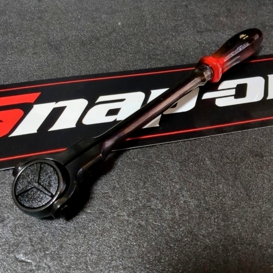 スナップオン スイベルラチェット3/8 9.5 マックツールズドライバーグリップ付き(希少焔) Snap-on USA拍卖