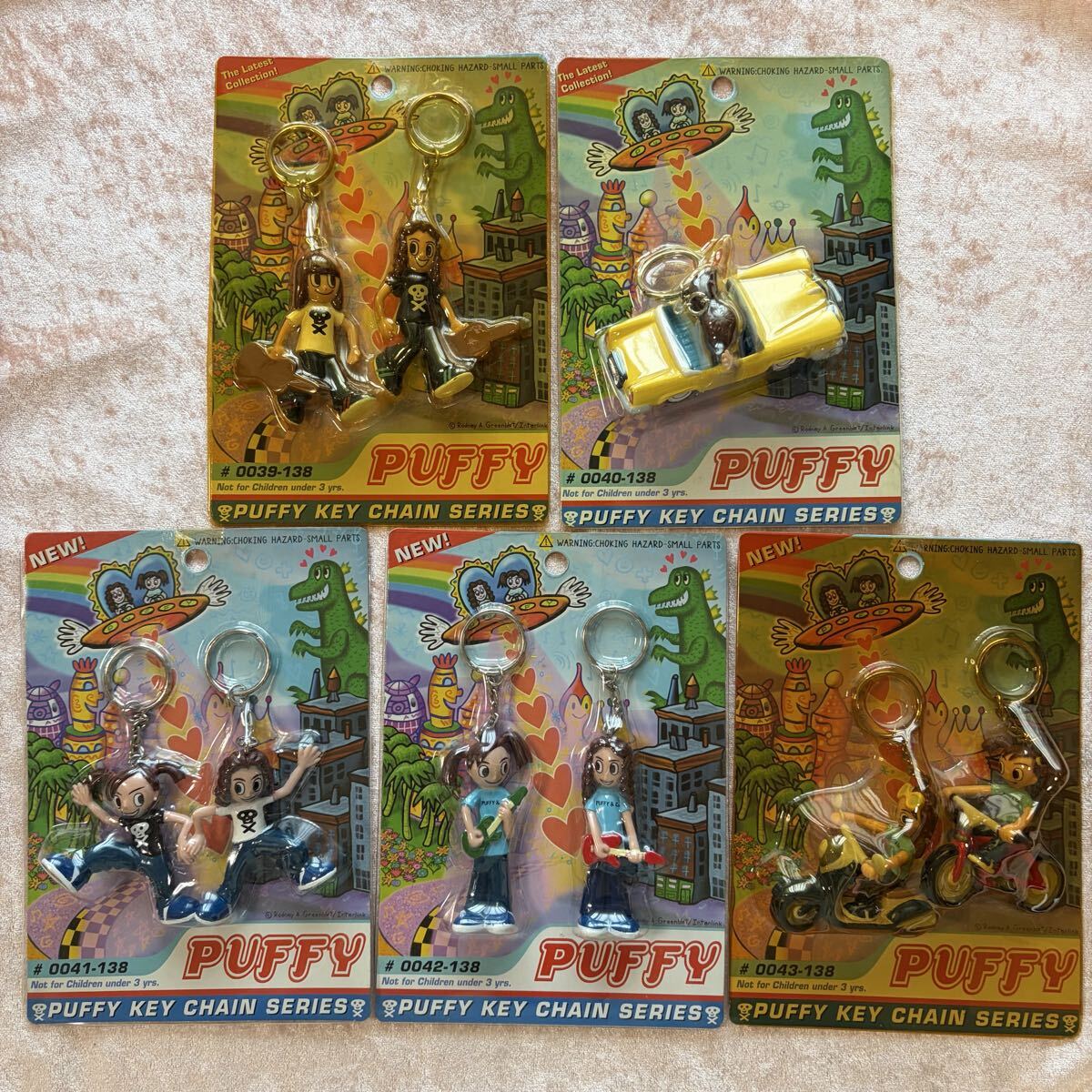 PUFFY キーホルダー 5種セット Key Chain Series 当時物 アミユミ Puffy AmiYumi レトロ 現状品拍卖