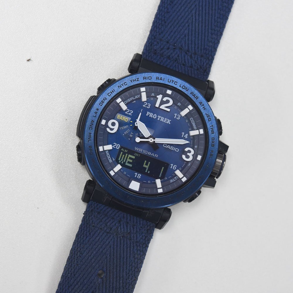 1円 可動品 腕時計 カシオ CASIO PRO TREK 5497 PRG-600YB タフソーラー メンズ 同梱不可拍卖
