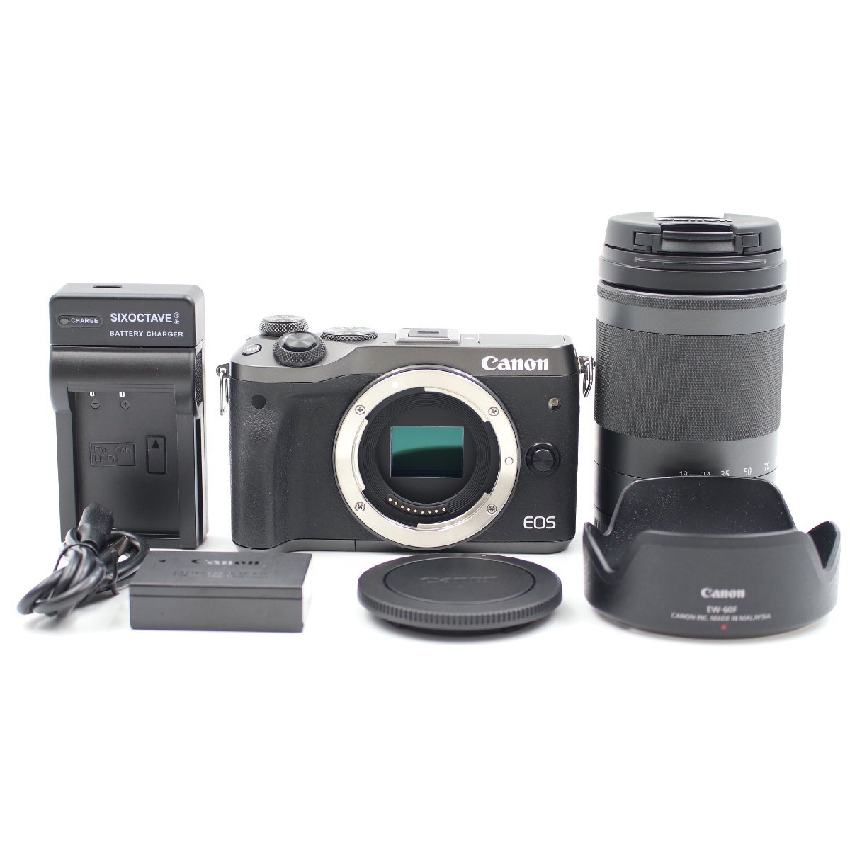 CANON EOS M6 レンズキット ブラック EF-M18-150mm F3.5-6.3 IS STM ミラーレス一眼カメラ キヤノン拍卖