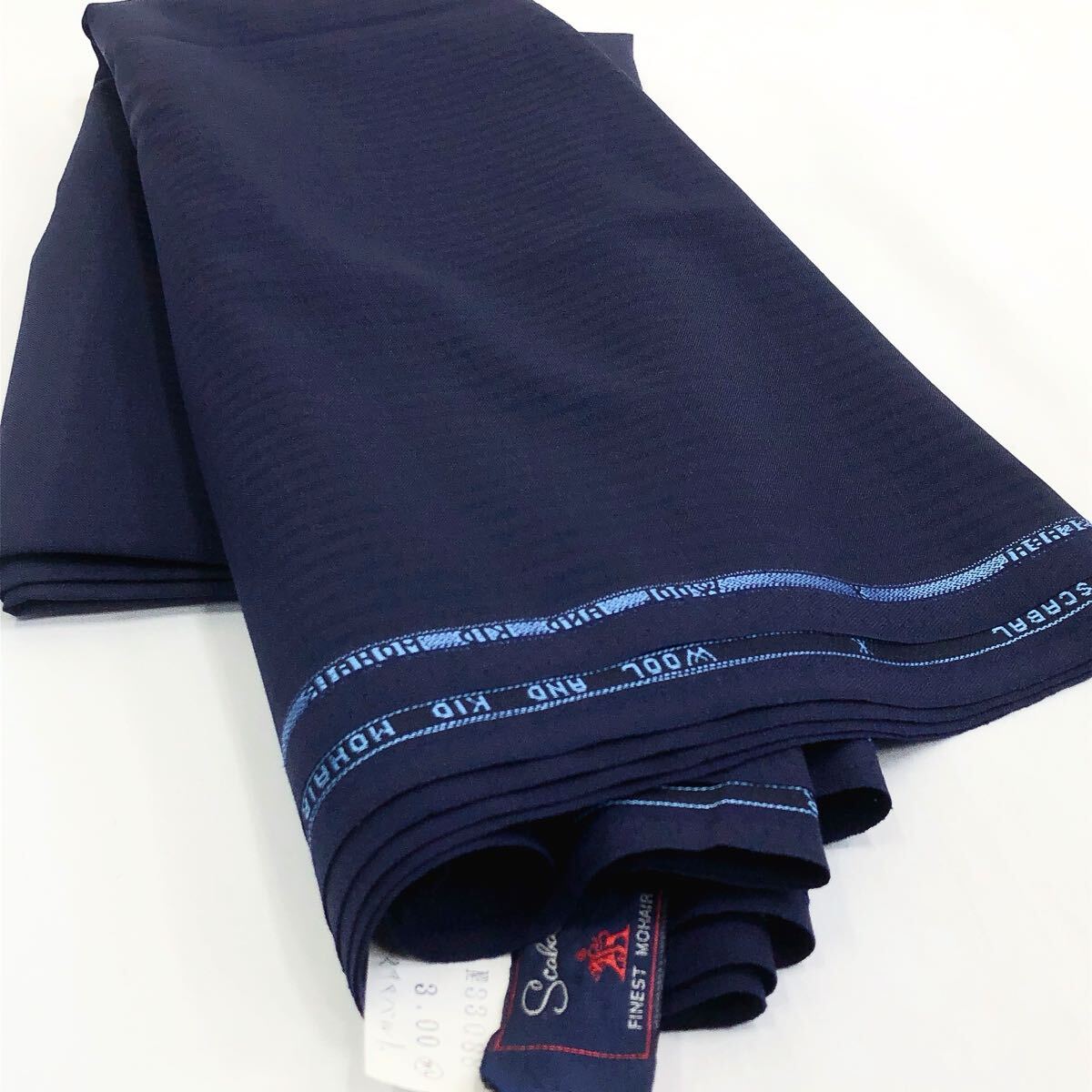 2220221 ⑦/未使用長期保管品 SCABAL スキャバル ウール&キッド モヘア/スーツ生地 高級生地 英国製 はぎれ 生地 総重量776g拍卖