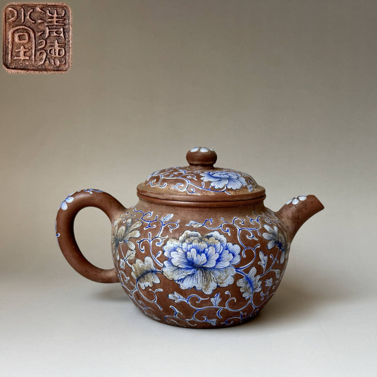 古陶芸 紫砂壷 清時代 【清徳堂】 作 「点彩蓮子壷」 段泥 煎茶 急須 茶道具 唐物 時代物 茶器 容量450cc LT-260475拍卖