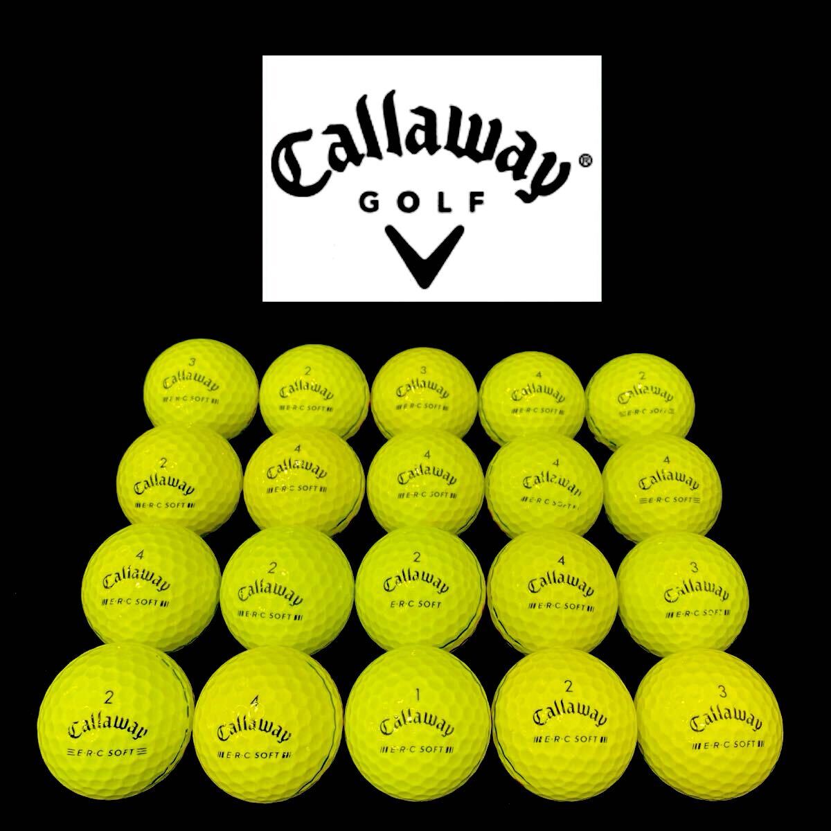 MC100】S〜Aランク●キャロウェイ●Callaway●E・R・C SOFT ● E・R・C ソフト●トリプルトラック●ロストボール●20個●良品●洗浄済●1円拍卖